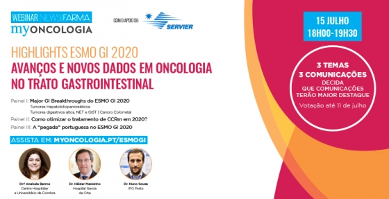 Até amanhã, vote nas comunicações a apresentar no Highlights ESMO GI 2020